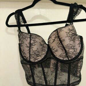 Victoria's Secret Black Lace Bustier